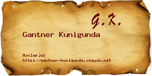 Gantner Kunigunda névjegykártya